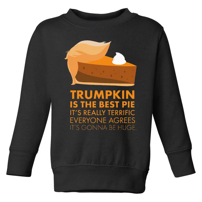 Trump T Pumpkin Pie Thanksgiving Fall Toddler Sweatshirt