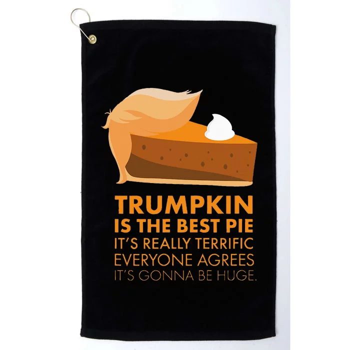 Trump T Pumpkin Pie Thanksgiving Fall Platinum Collection Golf Towel