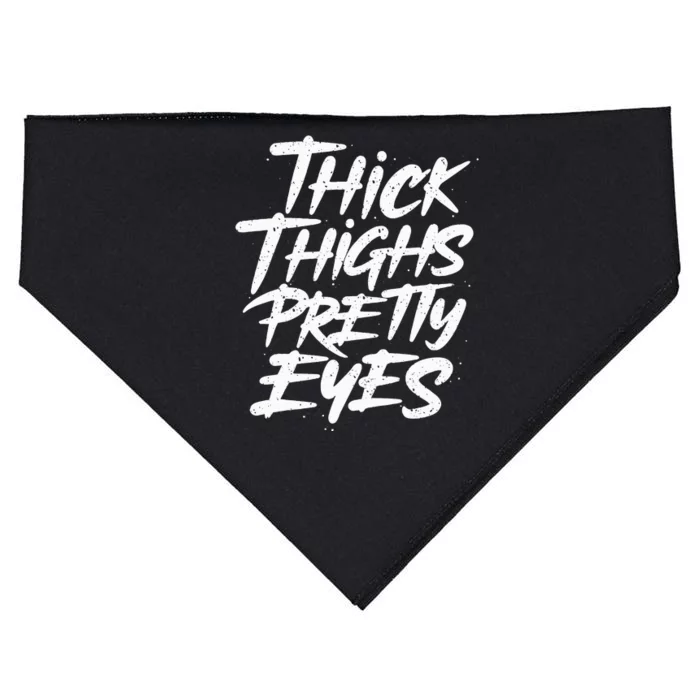 Thick Thighs Pretty Eyes Big Gym Fitness USA-Made Doggie Bandana