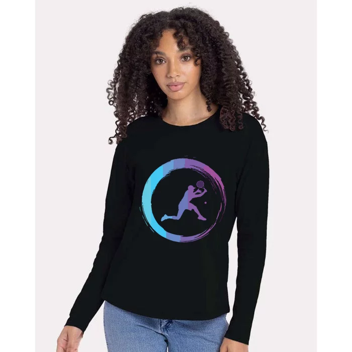 Tennis Tennis Player Sports Womens Cotton Relaxed Long Sleeve T-Shirt