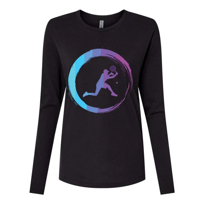 Tennis Tennis Player Sports Womens Cotton Relaxed Long Sleeve T-Shirt