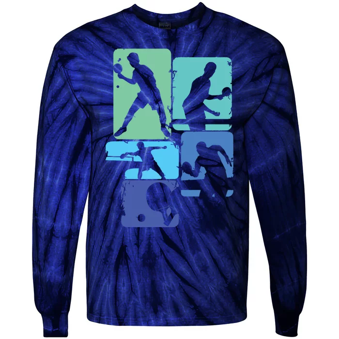 Table Tennis Ping Pong Men Boy Tie-Dye Long Sleeve Shirt