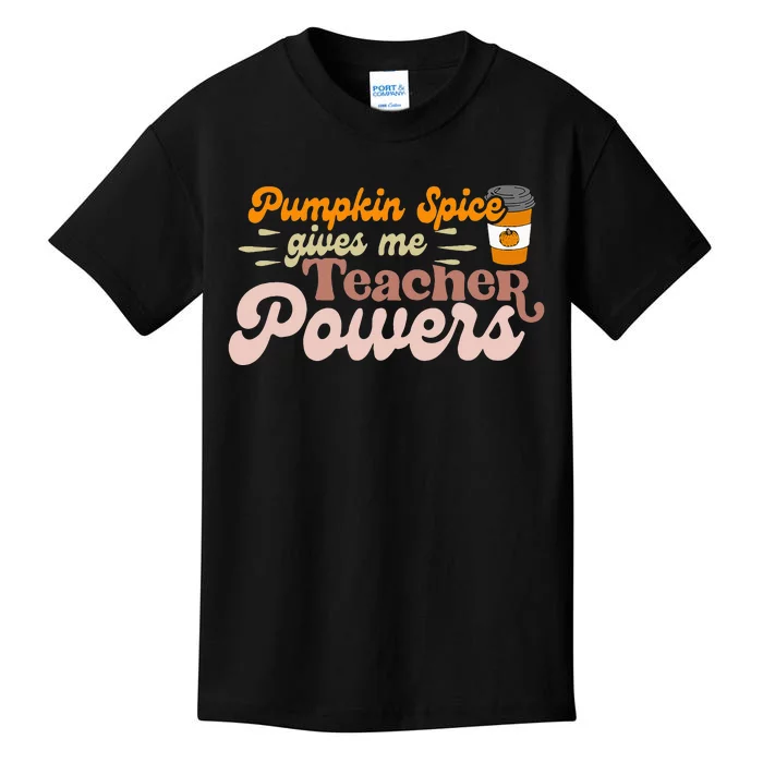 Thanksgiving Teacher Power Pumpkin Spice Classroom Kids T-Shirt