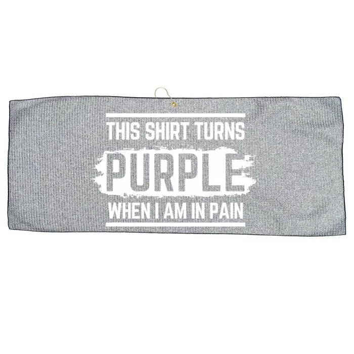 This Turns Purple When I Am In Pain - Chronic Illness Large Microfiber Waffle Golf Towel