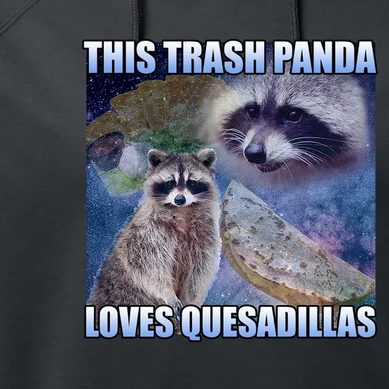 This Trash Panda Loves Quesadillas Performance Fleece Hoodie