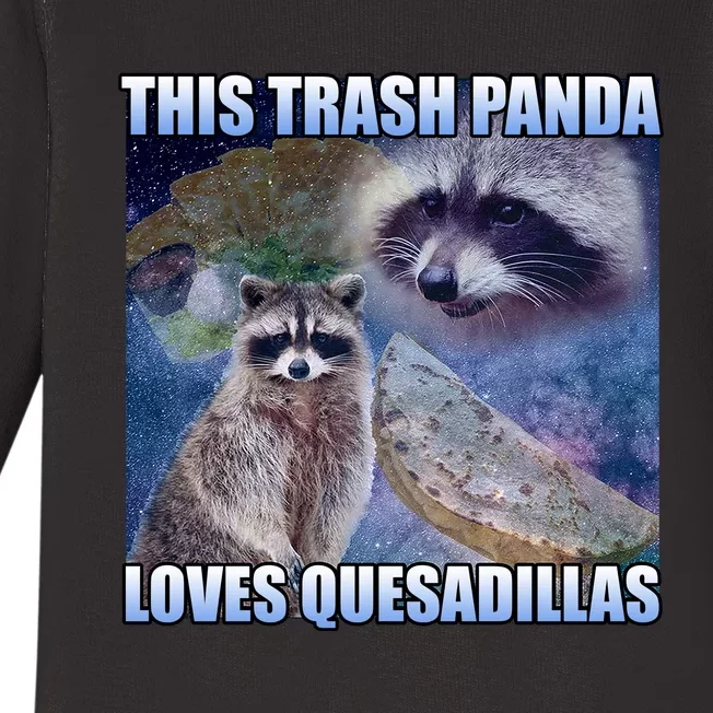 This Trash Panda Loves Quesadillas Baby Long Sleeve Bodysuit