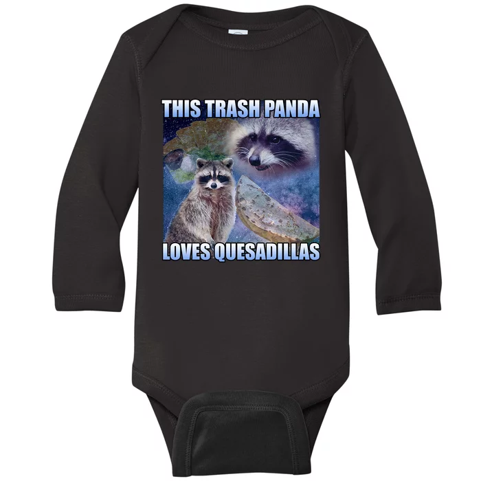 This Trash Panda Loves Quesadillas Baby Long Sleeve Bodysuit