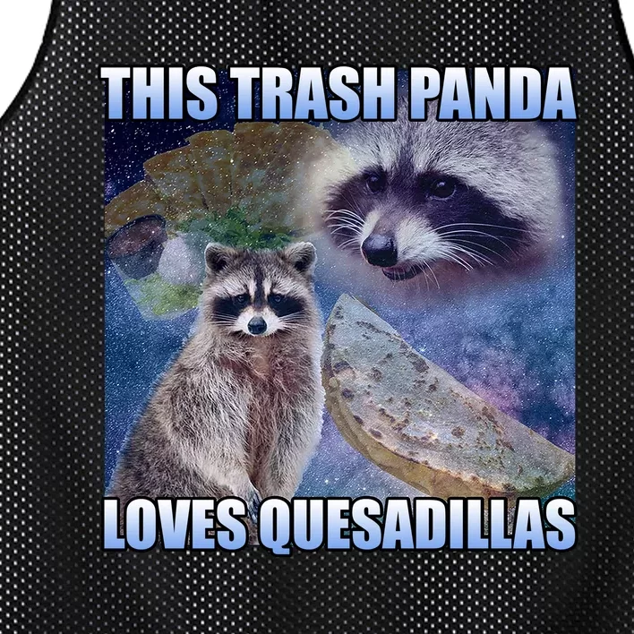 This Trash Panda Loves Quesadillas Mesh Reversible Basketball Jersey Tank