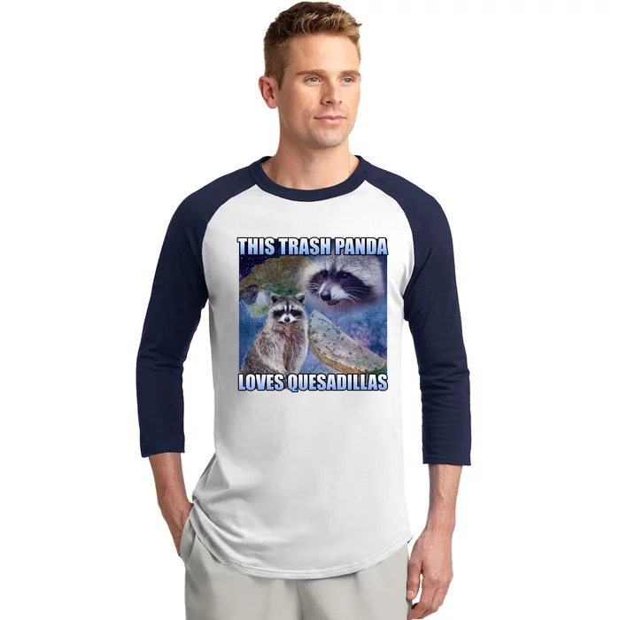 This Trash Panda Loves Quesadillas Baseball Sleeve Shirt