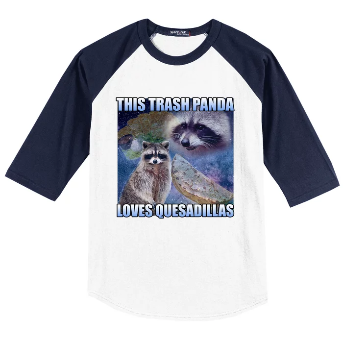 This Trash Panda Loves Quesadillas Baseball Sleeve Shirt