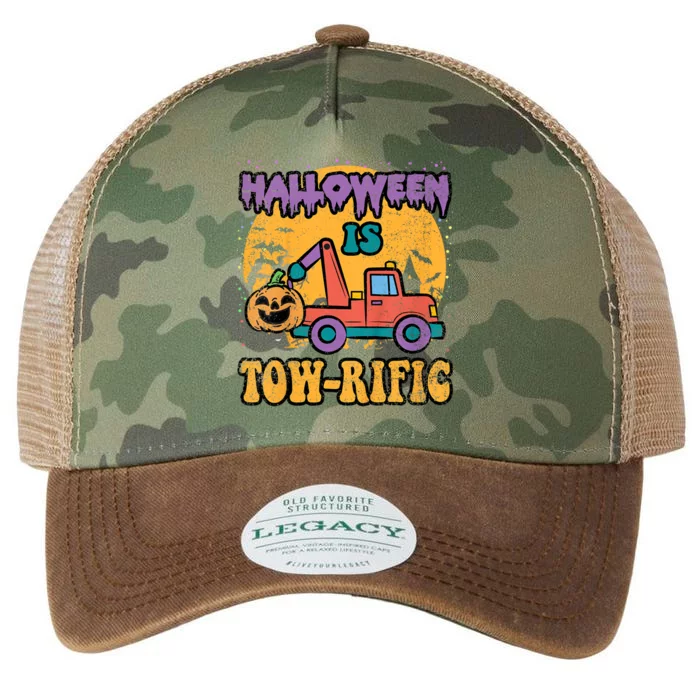 Tow Truck Pumpkin Halloween Costume Towing Legacy Tie Dye Trucker Hat