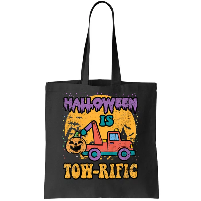 Tow Truck Pumpkin Halloween Costume Towing Tote Bag