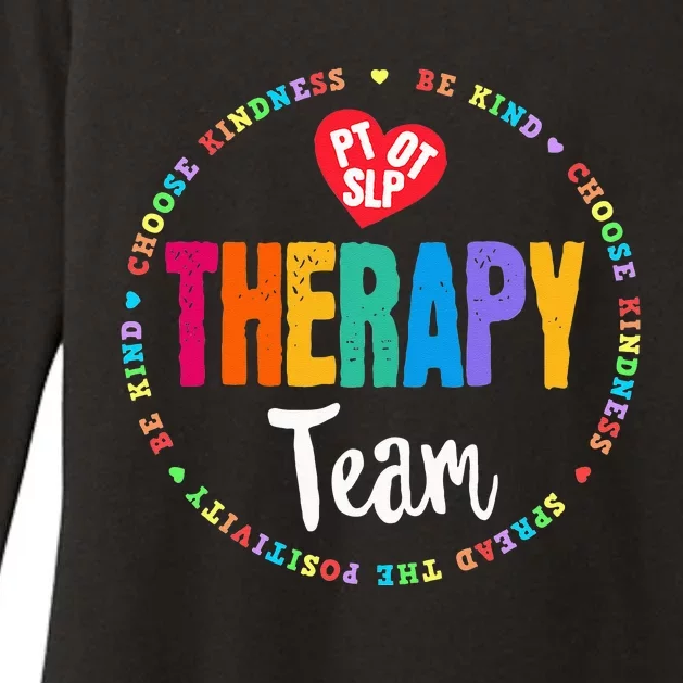 Therapy Team PT OT & SLP Physical Occupational Therapist Womens CVC Long Sleeve Shirt