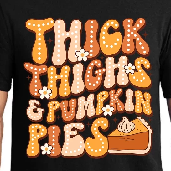 Thick Thighs & Pumpkin Pies Thanksgiving Fall Matching Pajama Set