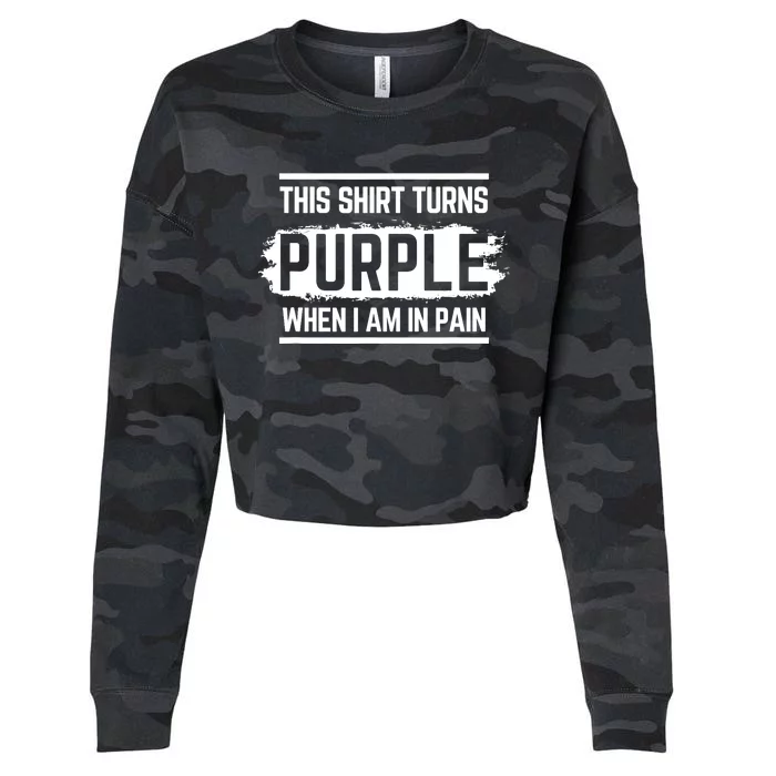 This Turns Purple When I Am In Pain - Chronic Illness Cropped Pullover Crew