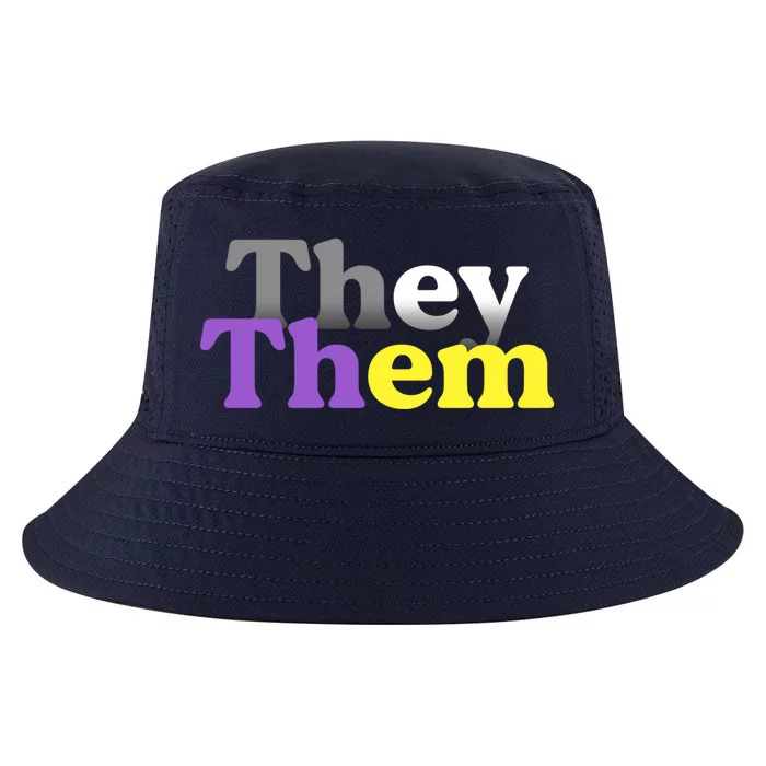 They Them Pronoun Gift Gender Nonbinary Awareness Lgbt Great Gift Cool Comfort Performance Bucket Hat