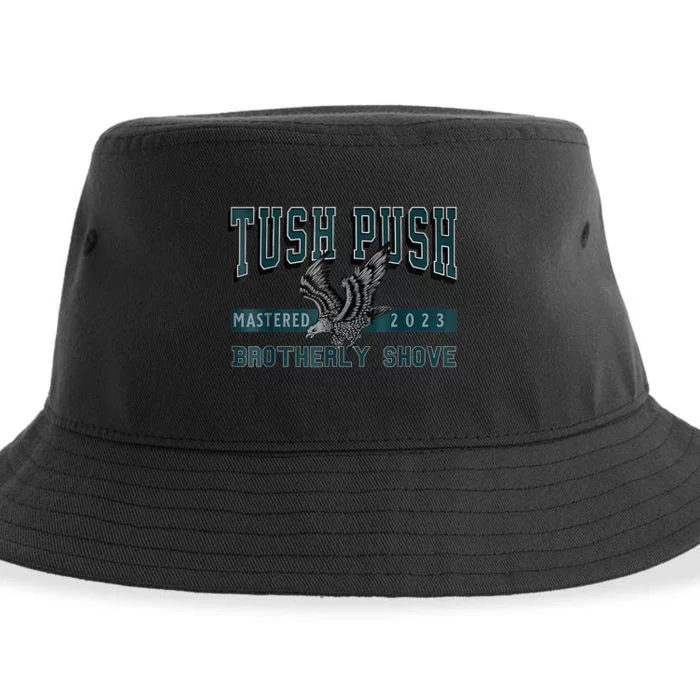 The Tush Push Eagles Brotherly Shove Sustainable Bucket Hat