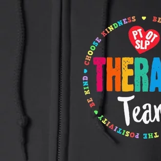 Therapy Team PT OT & SLP Physical Occupational Therapist Full Zip Hoodie