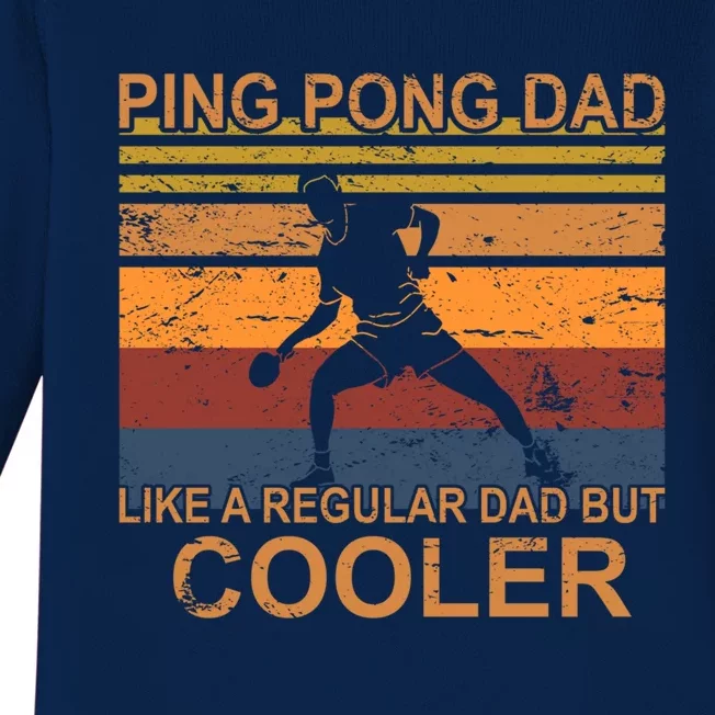 Table Tennis Player Ping Pong Father Table Tennis Dad Gift Baby Long Sleeve Bodysuit