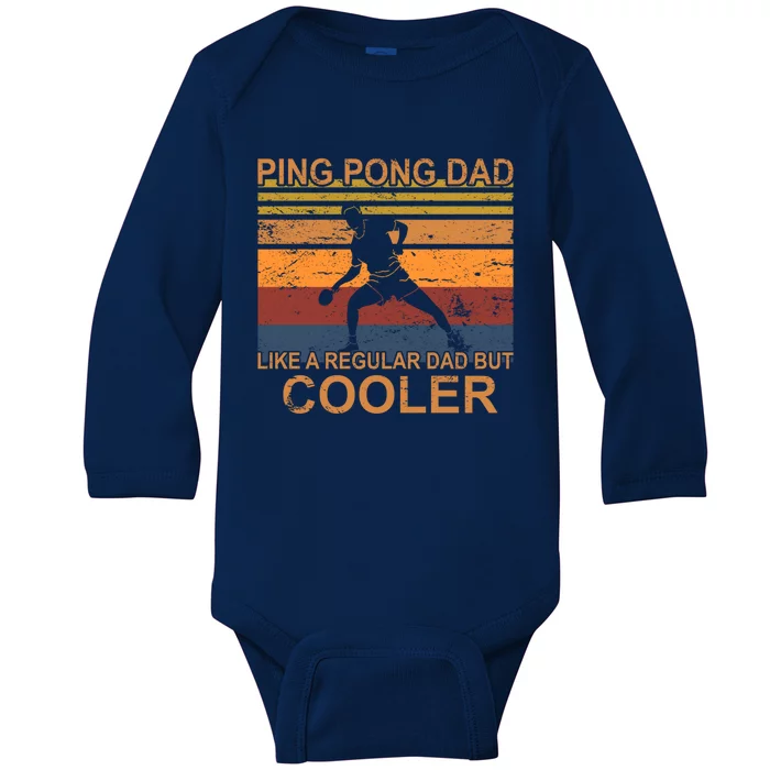 Table Tennis Player Ping Pong Father Table Tennis Dad Gift Baby Long Sleeve Bodysuit