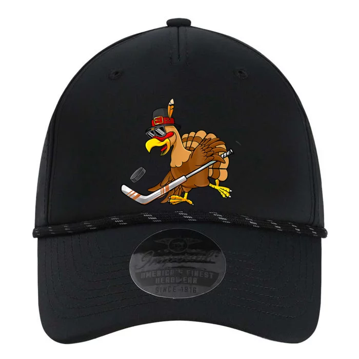 Thanksgiving Turkey Play Hockey Hockey Cute Gift Performance The Dyno Cap