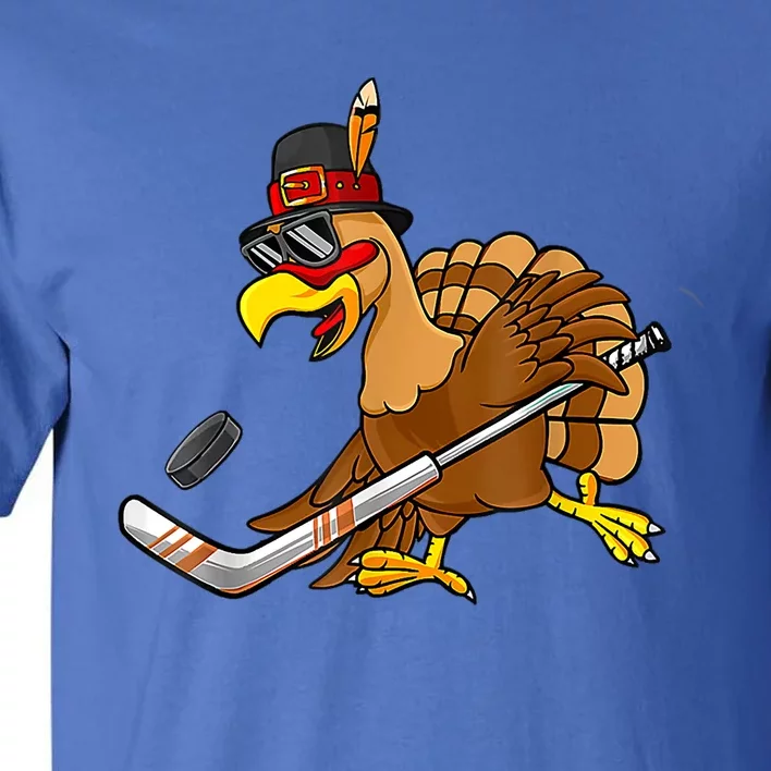 Thanksgiving Turkey Play Hockey Hockey Cute Gift Tall T-Shirt