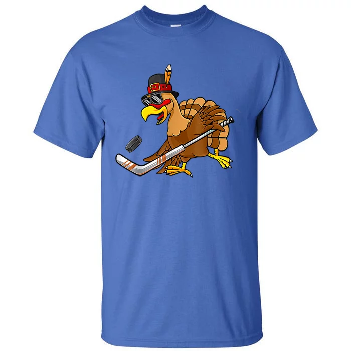 Thanksgiving Turkey Play Hockey Hockey Cute Gift Tall T-Shirt