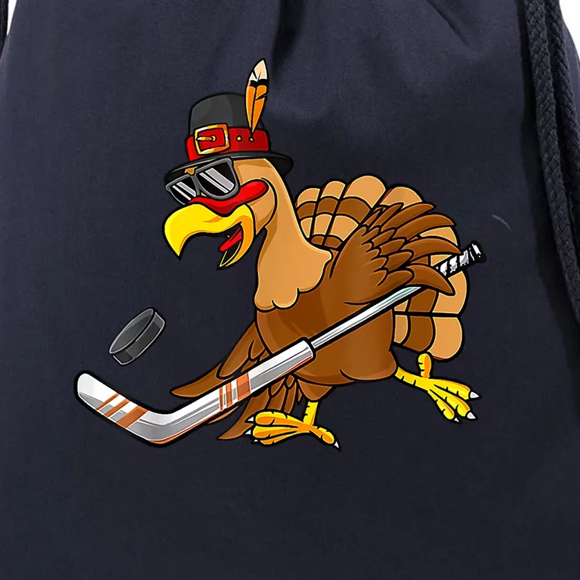 Thanksgiving Turkey Play Hockey Hockey Cute Gift Drawstring Bag