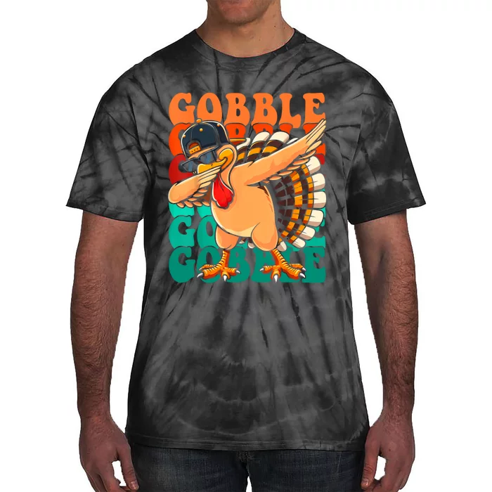 Thanksgiving Turkey Pilgrim Costume Tie-Dye T-Shirt