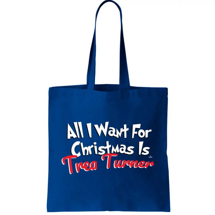 Trea Turner Philadelphia Baseball All I Want For Christmas Gift Tote Bag