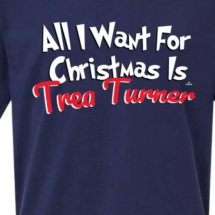 Trea Turner Philadelphia Baseball All I Want For Christmas Gift Sueded Cloud Jersey T-Shirt