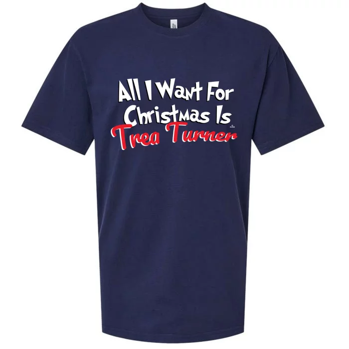 Trea Turner Philadelphia Baseball All I Want For Christmas Gift Sueded Cloud Jersey T-Shirt