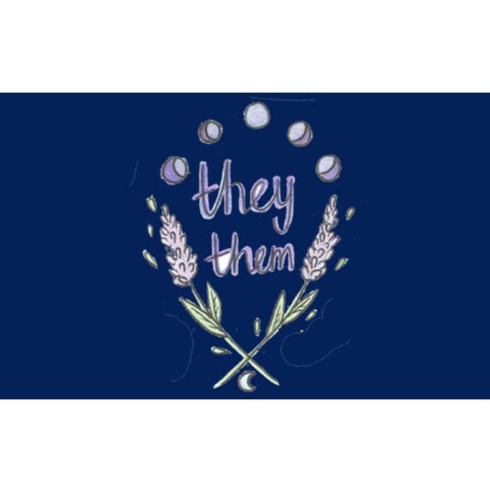 They Them Pronouns Flowers Bumper Sticker