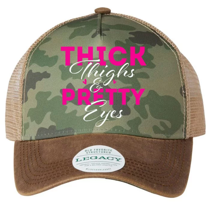 Thick Thighs & Pretty Eyes Workout Fitness Legacy Tie Dye Trucker Hat