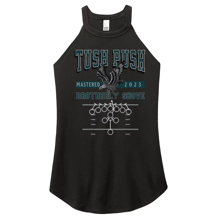 The Tush Push Eagles Brotherly Shove Women’s Perfect Tri Rocker Tank