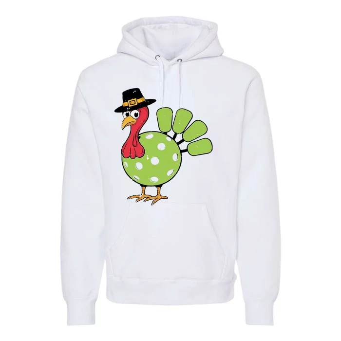 Thanksgiving Turkey Pickleball Pickle Ball Premium Hoodie