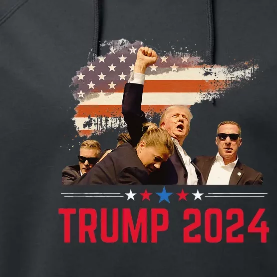 Trump Trending Political Pennsylvania Trump 2024 Performance Fleece Hoodie