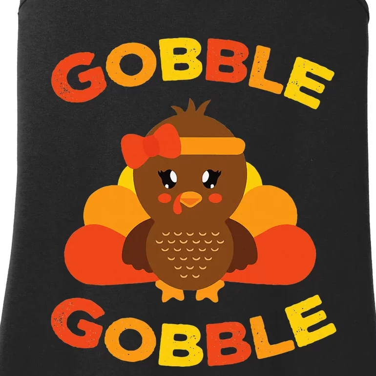 Thanksgiving Turkey Pilgrim Hat Festive Holiday Ladies Essential Tank