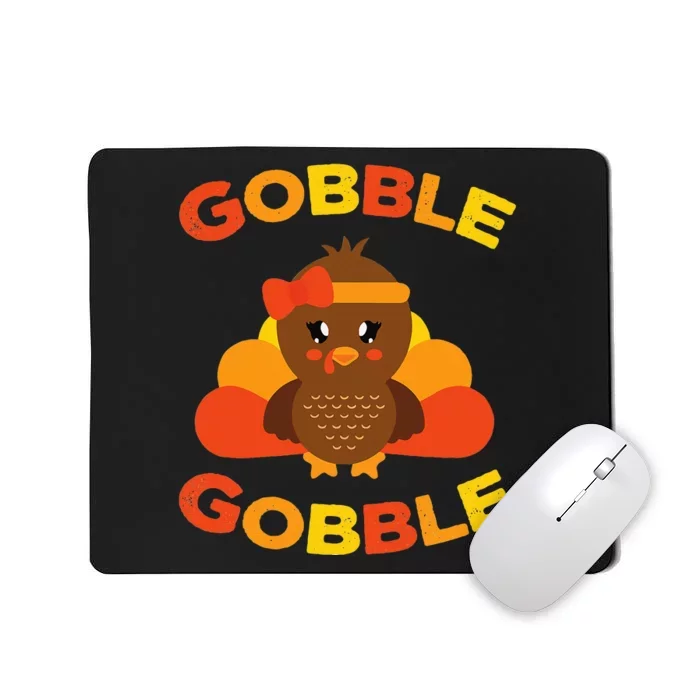 Thanksgiving Turkey Pilgrim Hat Festive Holiday Mousepad