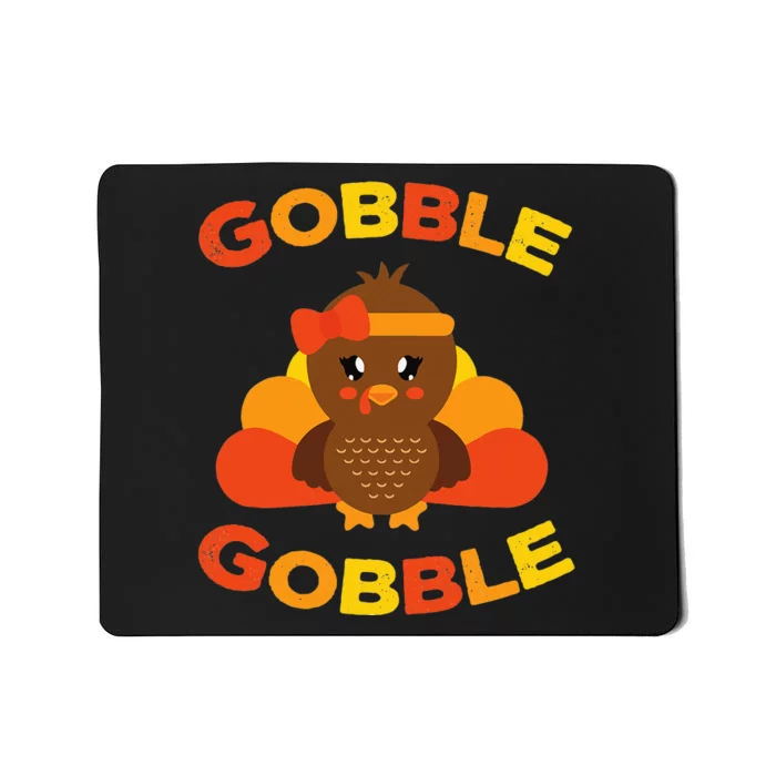 Thanksgiving Turkey Pilgrim Hat Festive Holiday Mousepad