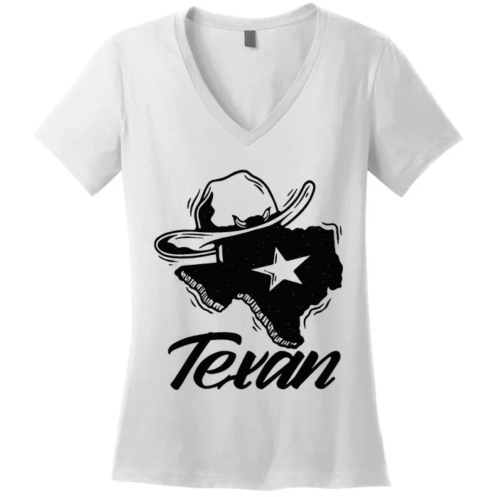 Texan Texas Patriotic Pride Women's V-Neck T-Shirt