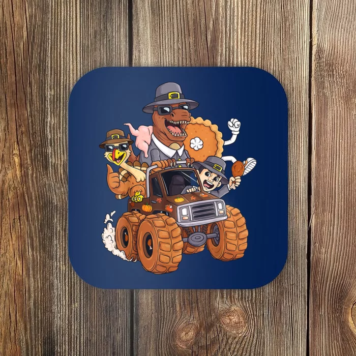 Thanksgiving Turkey Pie Pilgrim T Rex Riding Truck Coaster