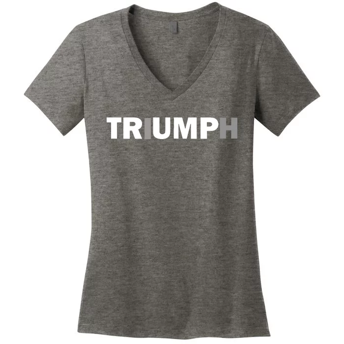 Trump Triumph Patriotic Women's V-Neck T-Shirt