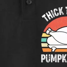 Thick Thighs Pumpkin Pies Funny Turkey Thanksgiving Retro Dry Zone Grid Performance Polo