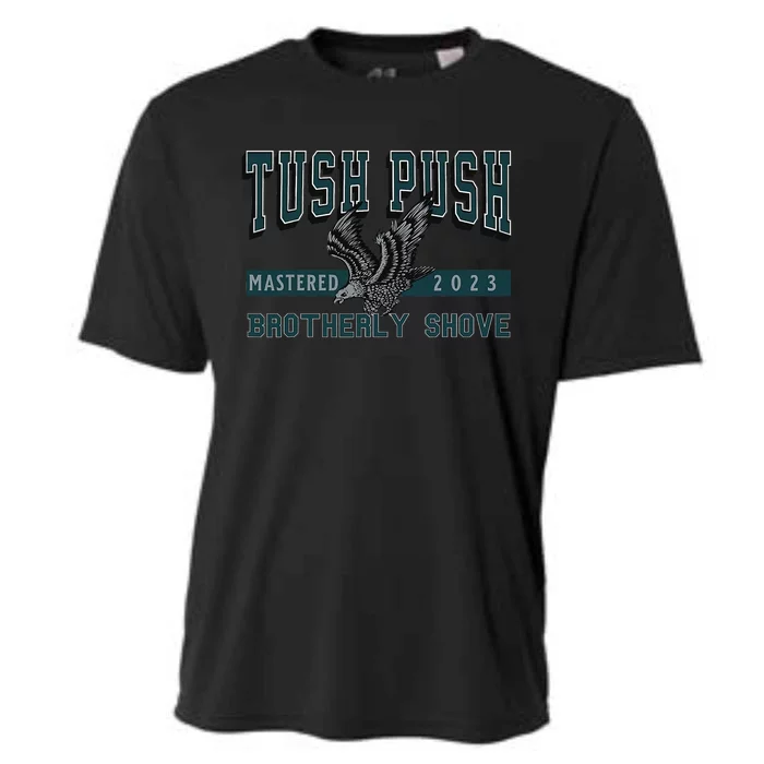 The Tush Push Eagles Brotherly Shove Cooling Performance Crew T-Shirt