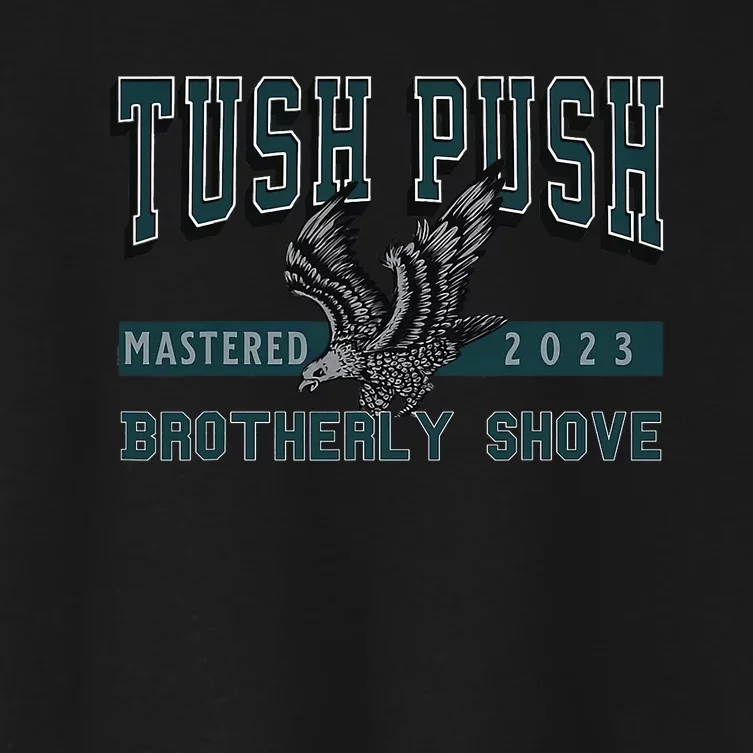 The Tush Push Eagles Brotherly Shove Women's Crop Top Tee