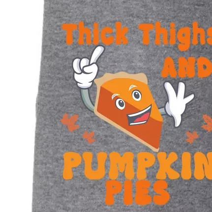 Thick Thighs Pumpkin Pies Autumn Thanksgiving Groovy Retro Cute Gift Doggie 3-End Fleece Hoodie