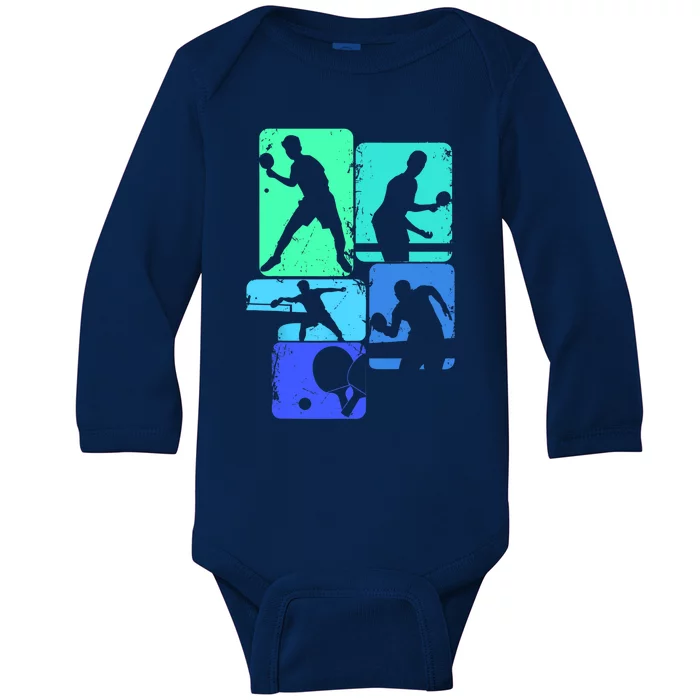 Table Tennis Ping Pong Baby Long Sleeve Bodysuit