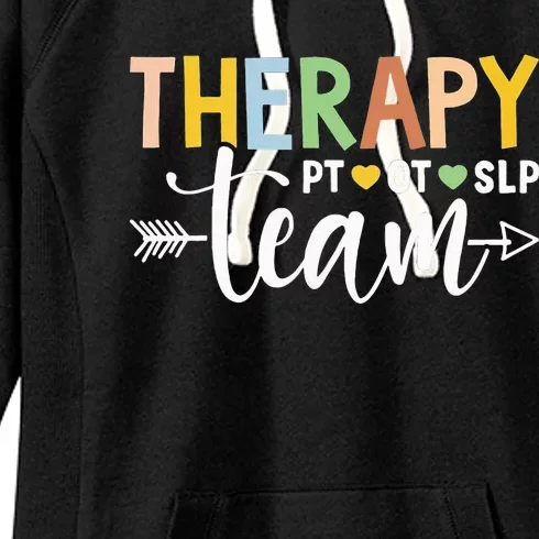 Therapy Team PT OT SLP Rehab Squad Therapist Motor Team Women's Fleece Hoodie