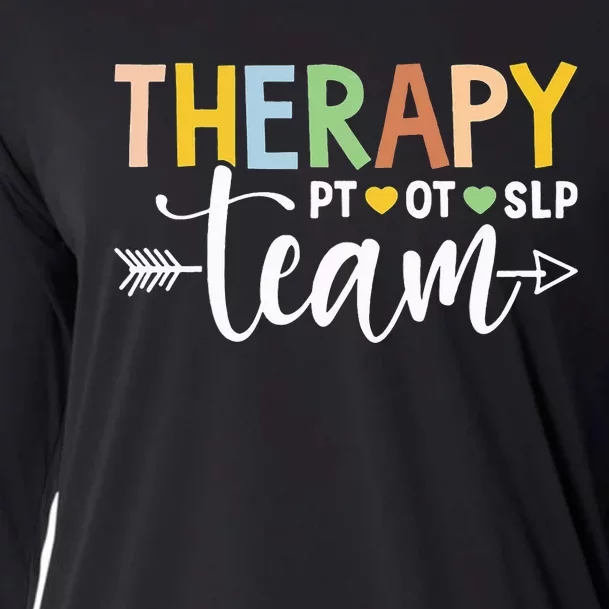 Therapy Team PT OT SLP Rehab Squad Therapist Motor Team Cooling Performance Long Sleeve Crew